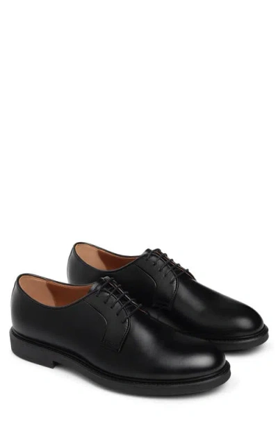 Nerogiardini Leather Lace-up Oxford In Black