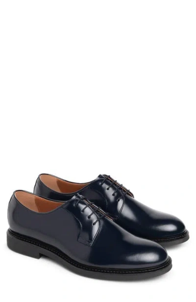 Nerogiardini Leather Lace-up Oxford In Blue