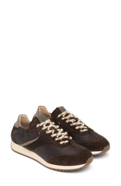 Nerogiardini Leather Low Top Sneaker In Brown
