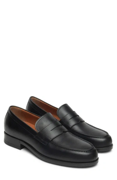 Nerogiardini Leather Penny Loafer In Black