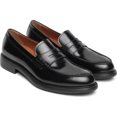 Nerogiardini Leather Penny Loafer In Black