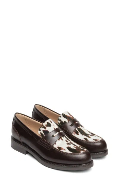 Nerogiardini Leather Penny Loafer In Brown