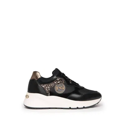 Nerogiardini Leather Sneakers In Black