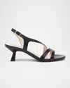 Nerogiardini Leather Strappy Slingback Sandals In Black