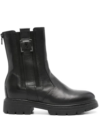 Nerogiardini Stiefel Mit Logo-schild In Black