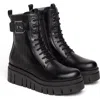 Nerogiardini Logo Plate Platform Wedge Bootie In Black