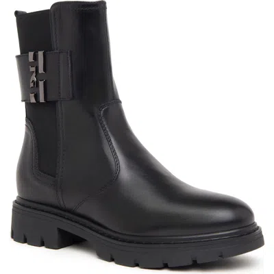 Nerogiardini Logo Strap Bootie In Black