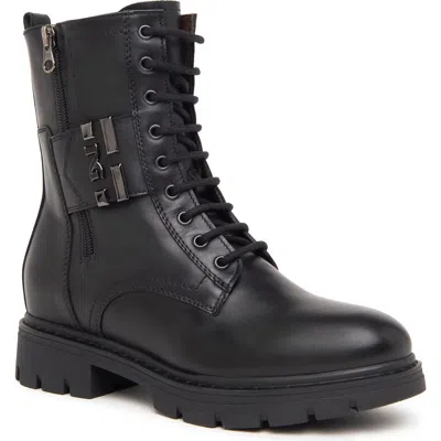 Nerogiardini Logo Strap Bootie In Black