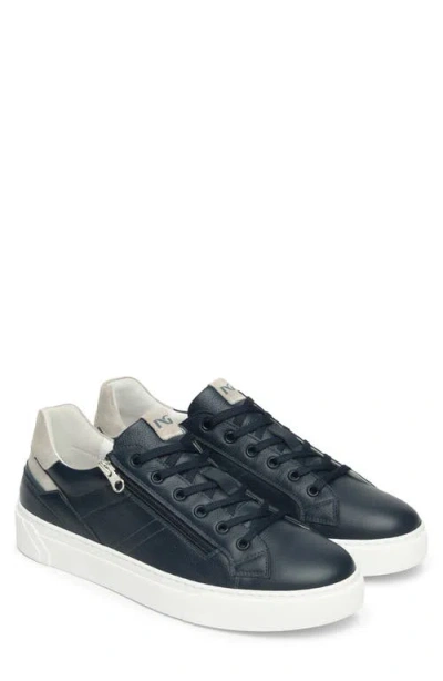 Nerogiardini Low Top Side Zip Sneaker In Blue