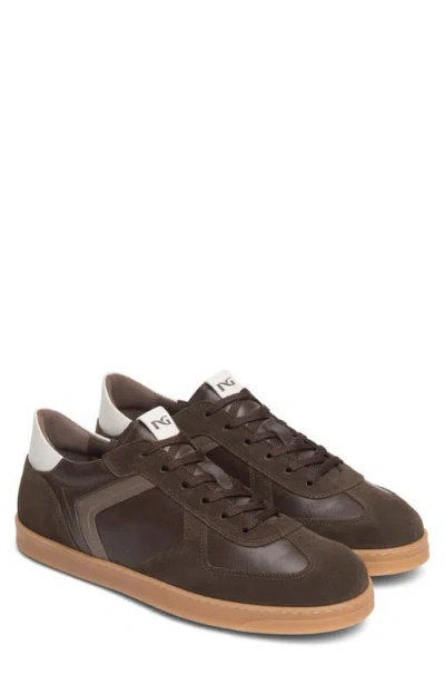 Nerogiardini Leather Low Top Retro Sneaker In Brown