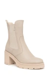 Nerogiardini Leather Heeled Chelsea Booties In Beige/khaki