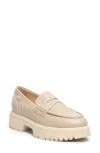 Nerogiardini Lug Sole Platform Loafer In Beige/khaki