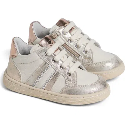 Nerogiardini Babies'  Metallic High Top Sneaker In White