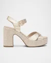 Nerogiardini Metallic Leather Criss-cross Strap Woven Platform Sandals In Gold