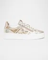 Nerogiardini Metallic Side Zip Platform Sneaker In Champagne Metallic