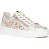Nerogiardini Metallic Side Zip Platform Sneaker In Gold