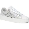 Nerogiardini Metallic Side Zip Platform Sneaker In White