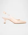Nerogiardini Pointed Toe Slingback Pump In Natural