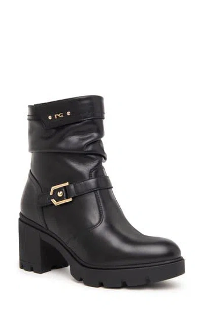 Nerogiardini Platform Moto Bootie In Multi