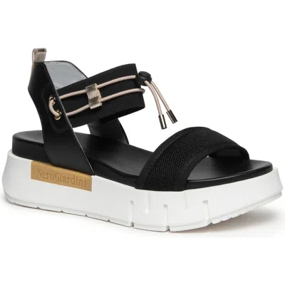Nerogiardini Platform Sandal In Black