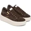 Nerogiardini Platform Side Zip Sneaker In Brown