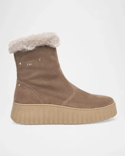 Nerogiardini Platform Suede Ankle Boots In Multi