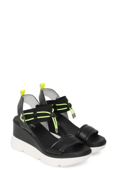 Nerogiardini Platform Wedge Sandal In Black
