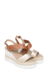Nerogiardini Platform Wedge Sandal In Neutral