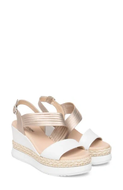 Nerogiardini Platform Wedge Sandal In White