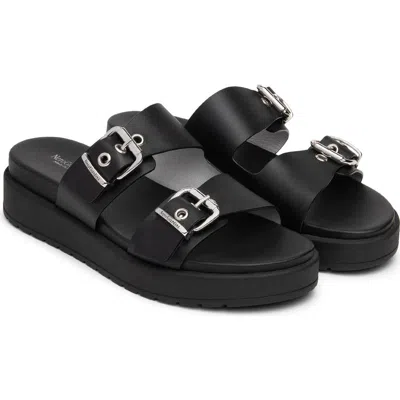 Nerogiardini Platform Wedge Slide Sandal In Black