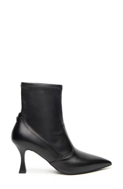 Nerogiardini Pointed Toe Stretch Bootie In Black