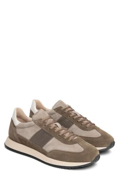 Nerogiardini Retro Leather Lace Up Sneaker In Brown