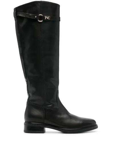 Nerogiardini Sauvage 35mm Leather Boots In Black