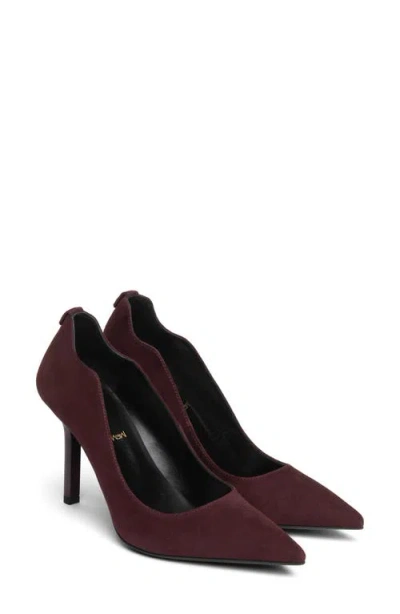 Nerogiardini Scallop Pointed Toe Pump In Burgundy