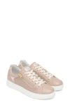 Nerogiardini Side Zip Perforated Leather Sneaker In Pink