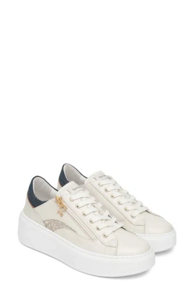 Nerogiardini Side Zip Platform Sneaker In Neutral