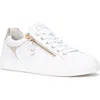 Nerogiardini Embossed-side Zip Low-top Sneakers In White