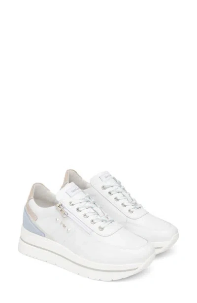 Nerogiardini Side Zip Wedge Sneaker In White