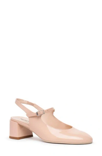 Nerogiardini Slingback Block Heel Pump In Natural