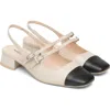 Nerogiardini Slingback Cap Toe Pump In Neutral