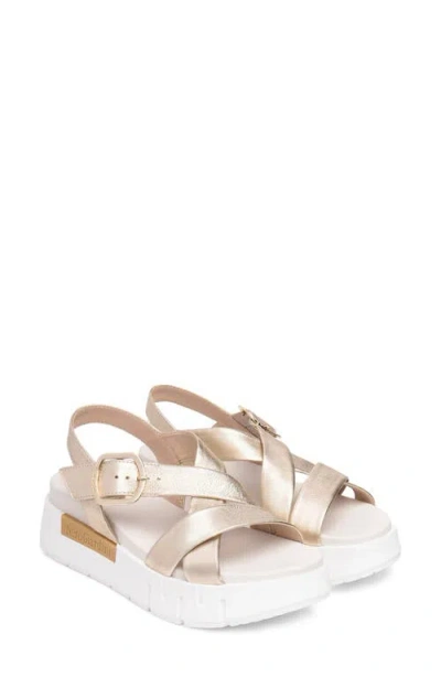 Nerogiardini Slingback Platform Sandal In Gold