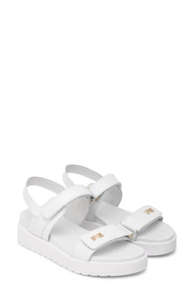 Nerogiardini Slingback Platform Wedge Sandal In White