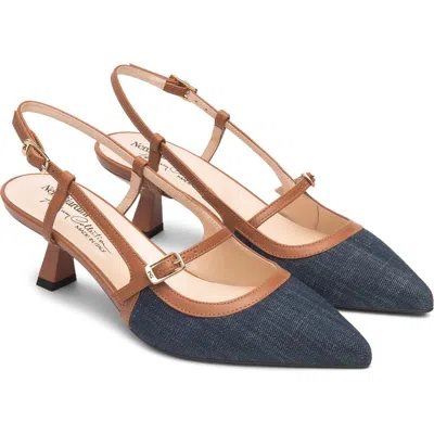 Nerogiardini Slingback Pointed Toe Pump In Blue