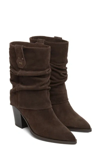 Nerogiardini Slouchy Leather Western Boot In Brown