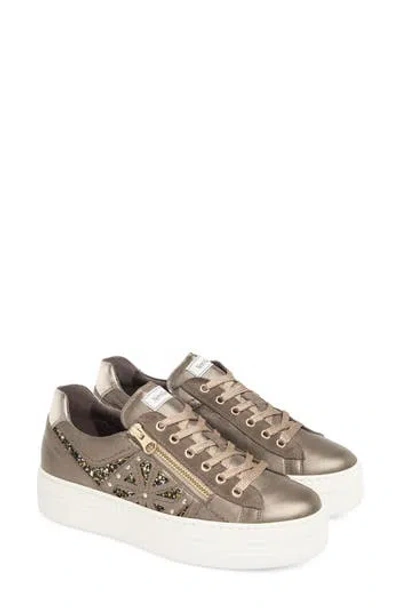 Nerogiardini Sparkle Side Zip Platform Sneaker In Gray