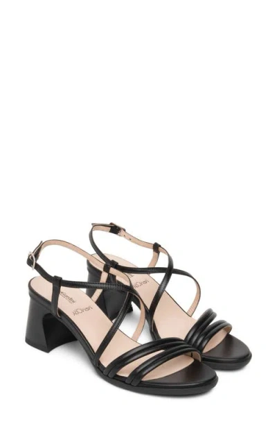 Nerogiardini Strappy Flared Heel Sandal In Black