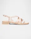 Nerogiardini Strappy Leather Sandals In Rosa Multi