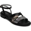 Nerogiardini Strappy Sandal In Black/pewter