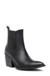 Nerogiardini Texan Leather Western Chelsea Booties In Black