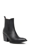 Nerogiardini Texan Leather Western Chelsea Booties In Black